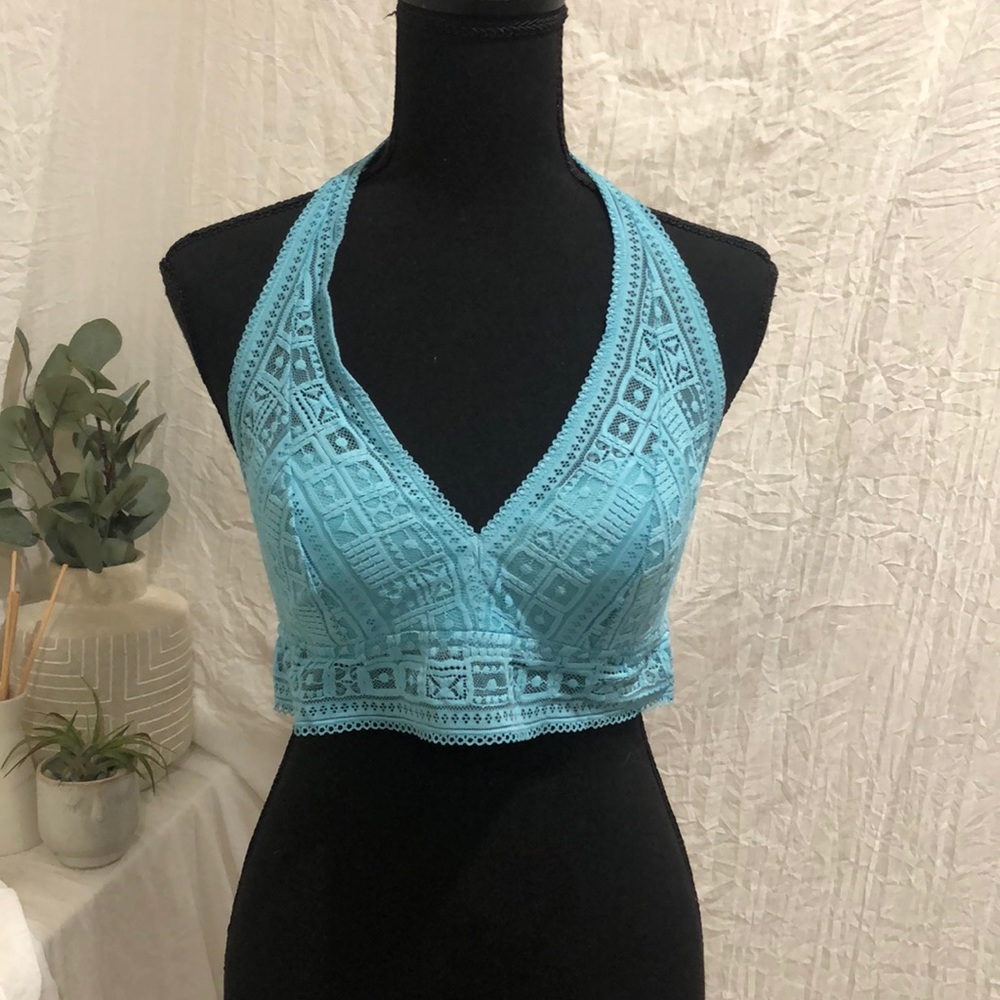 Aerie blue halter bralette